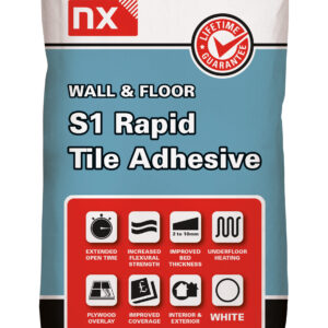 Norcros NX Wall & Floor S1 Rapid Tile Adhesive 20kg Bag