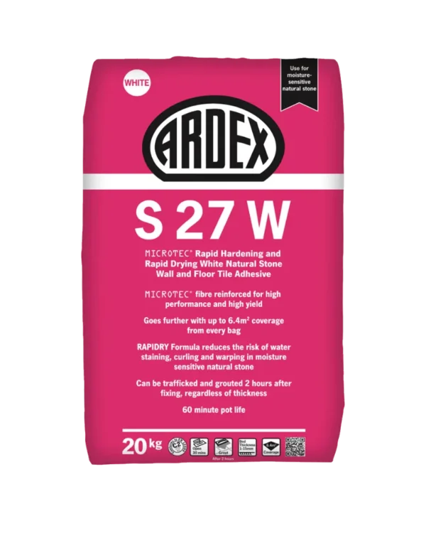 Ardex S27W MICROTEC Tile Adhesive (White) - 20Kg Bag